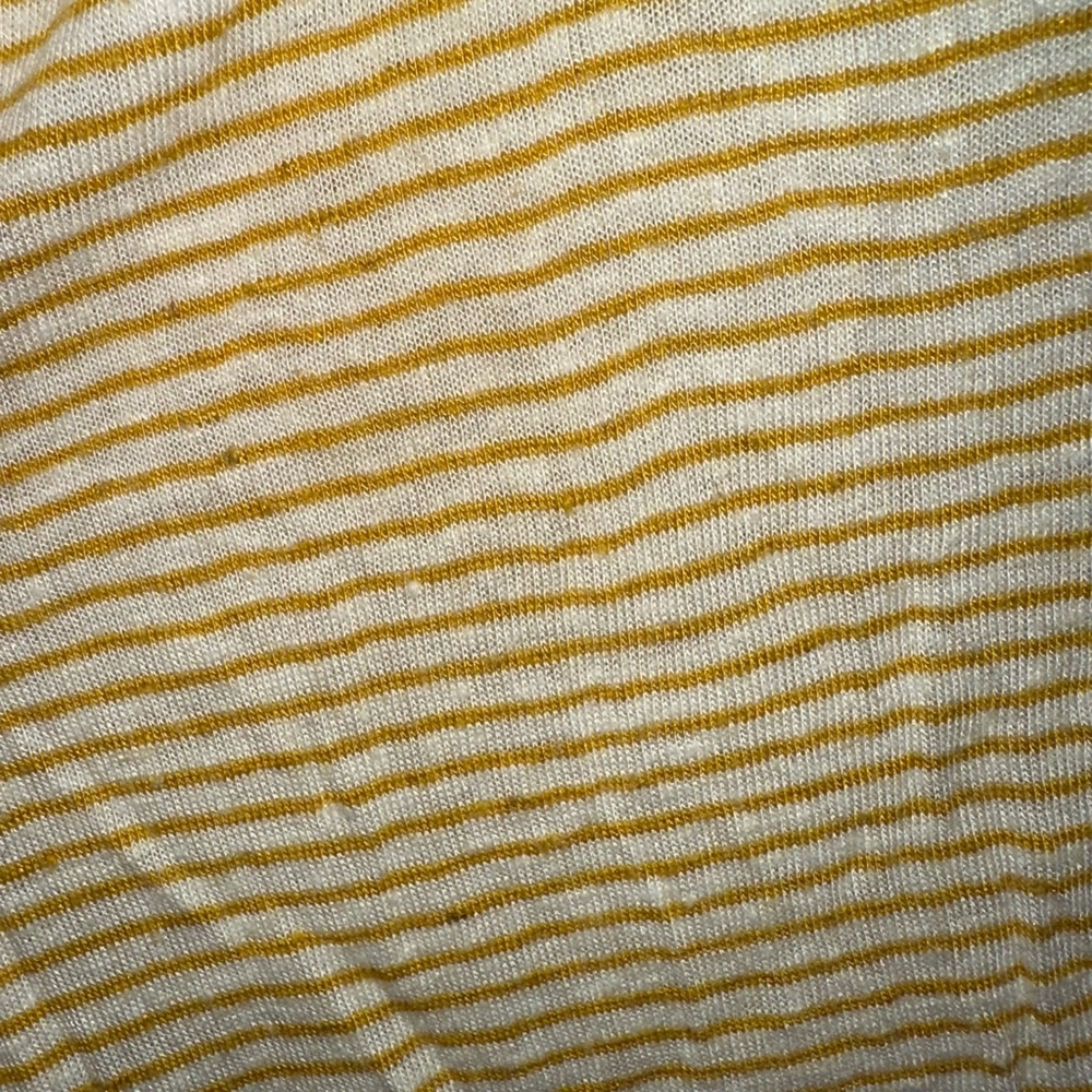 Women's Anthropologie Tank Top Size M mustard Yellow Striped Sleeveless - Picture 12 of 13